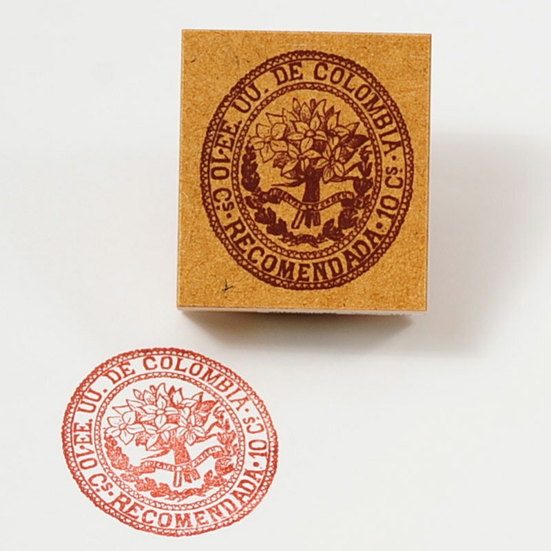 -蚤の市スタンプ-【かわいいスタンプ ハンコ スタンプ アンティークスタンプ 花束のラベル】【手作り雑貨・手芸用に最適。】【ネコポス定形外郵便対応！】