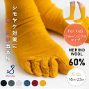 キッズ 5本指ソックス 靴下 子ども メリノウール クルーソックス クツシタ 5本指靴下スタンプル stample 立体編み あったか 薄手 あたたか 防寒 しもやけ シモヤケ インナーソックス おしゃれ やわらか 冷え防止 秋冬 冬 秋 子供