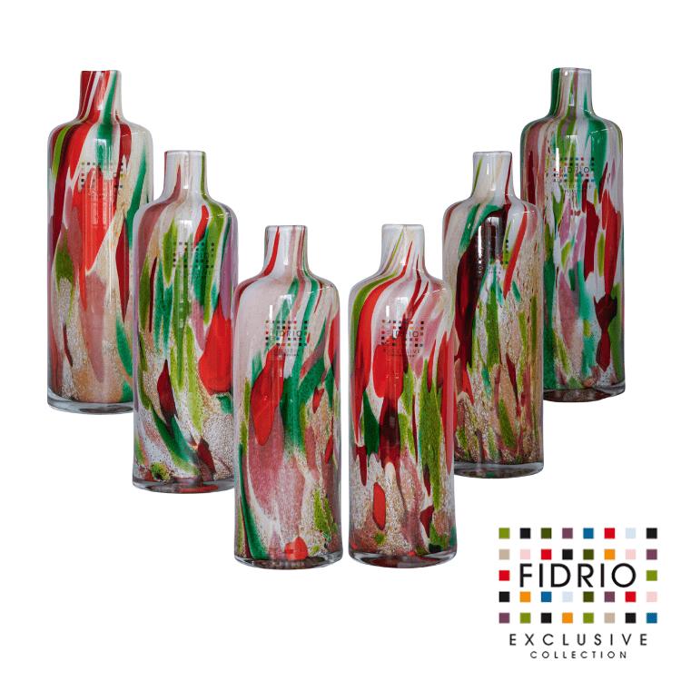 FIDRIO(フィデリオ) Bottled Vase フラワーベース Mixed colours 花瓶 ガラス ミックスカラー ギフトサービス 無料ギフトサービス ギフト プレゼント プレゼント梱包無料 ボトル型 オランダ インテリア インテリア雑貨