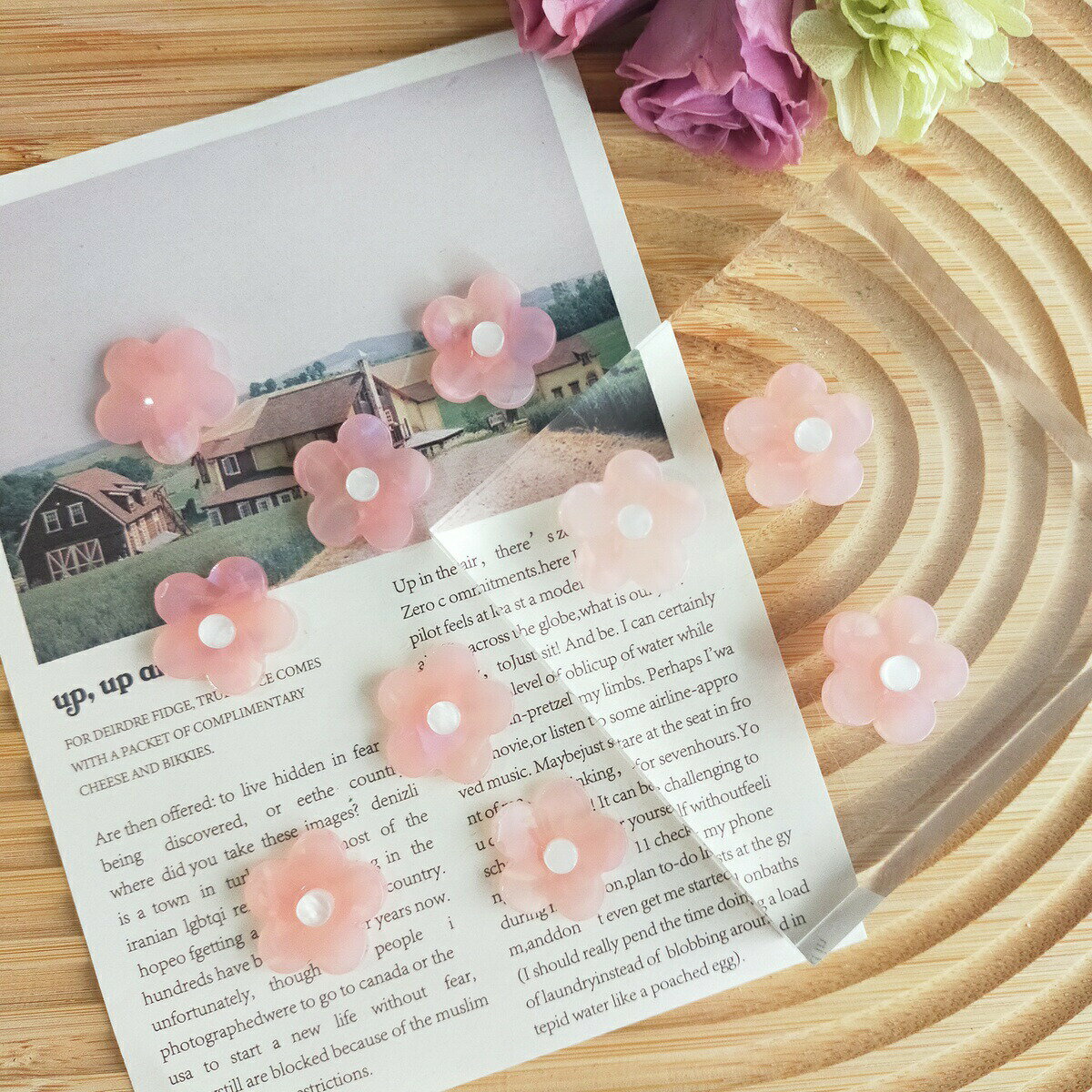 ＼今だけ クーポン ！12/4~12/11 限定 ／ 4個// フラワーパーツ 花 カボション フラワー 貼り付けパー..