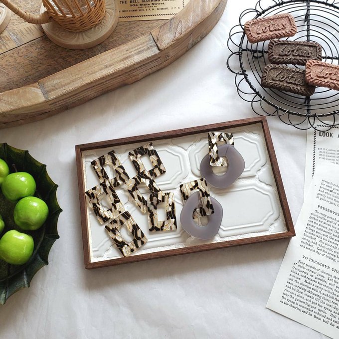 ＼今だけ クーポン ！11/20~11/27 限定 ／ (4個)モザイク　スクエアパーツ アセテートパーツ　ハンドメ..