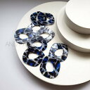 (4個) セール 380→300円 ヒョウ柄 レオパード アクリルパーツ チェーンパーツ ハンドメイド アクセサリー材料 アクリルパーツ チェーン ヒョウ柄 ...