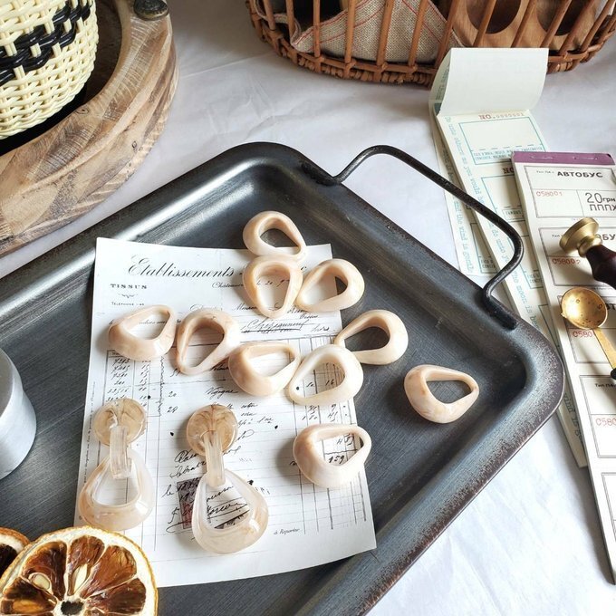 ＼今だけ クーポン ！11/20~11/27 限定 ／ (4個)　立体　ドロップパーツ　 アクリルパーツ　ハンドメイ..