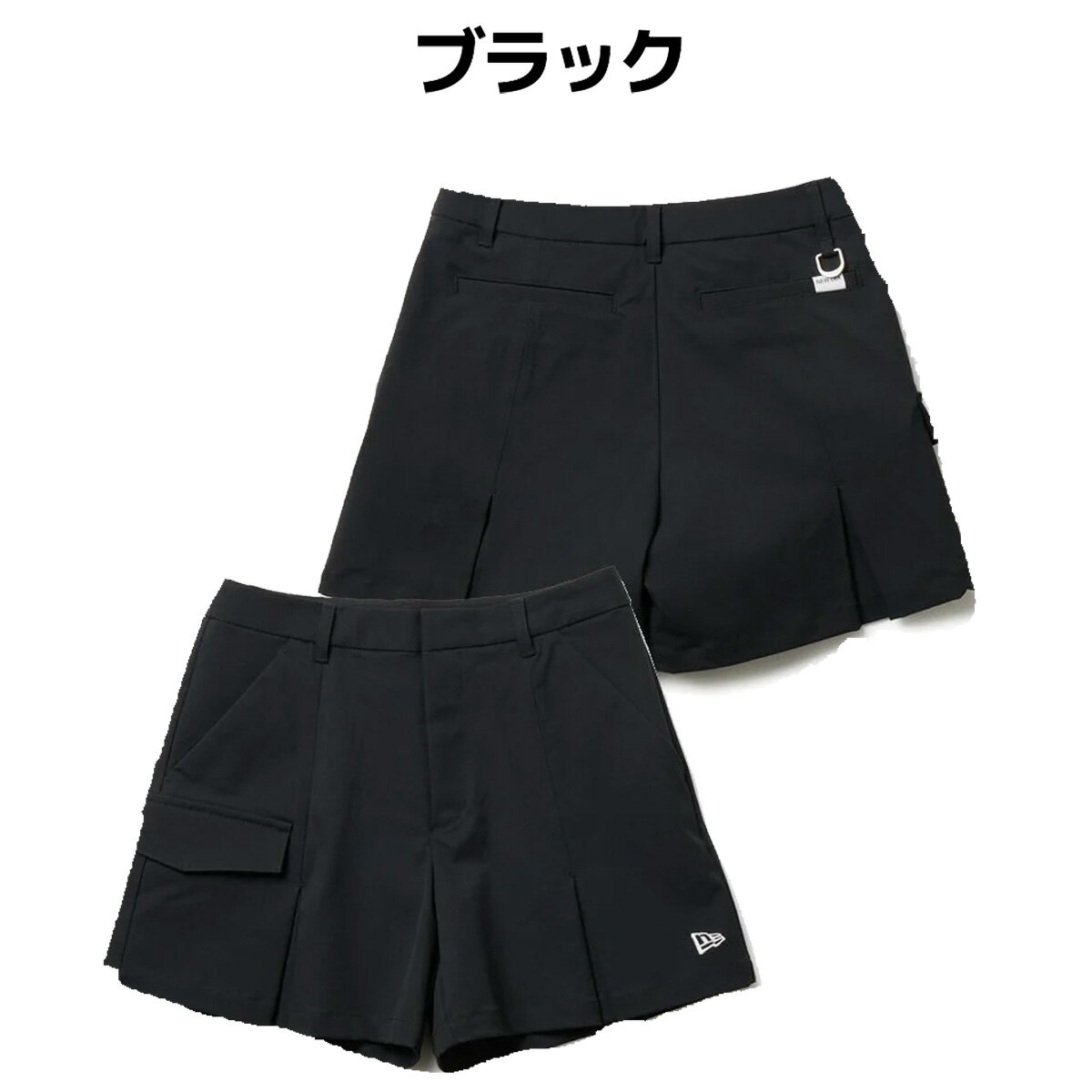 ニューエラ NEW ERA GFW PLEATS SHORT PANTS プリーツ ショートパンツ レディース オフホワイト ブラック スポーツ ゴルフ ニューエラゴルフ ウェア ボトムス キュロットスカート ラップキュロット ハイウエスト 14669796 14669797