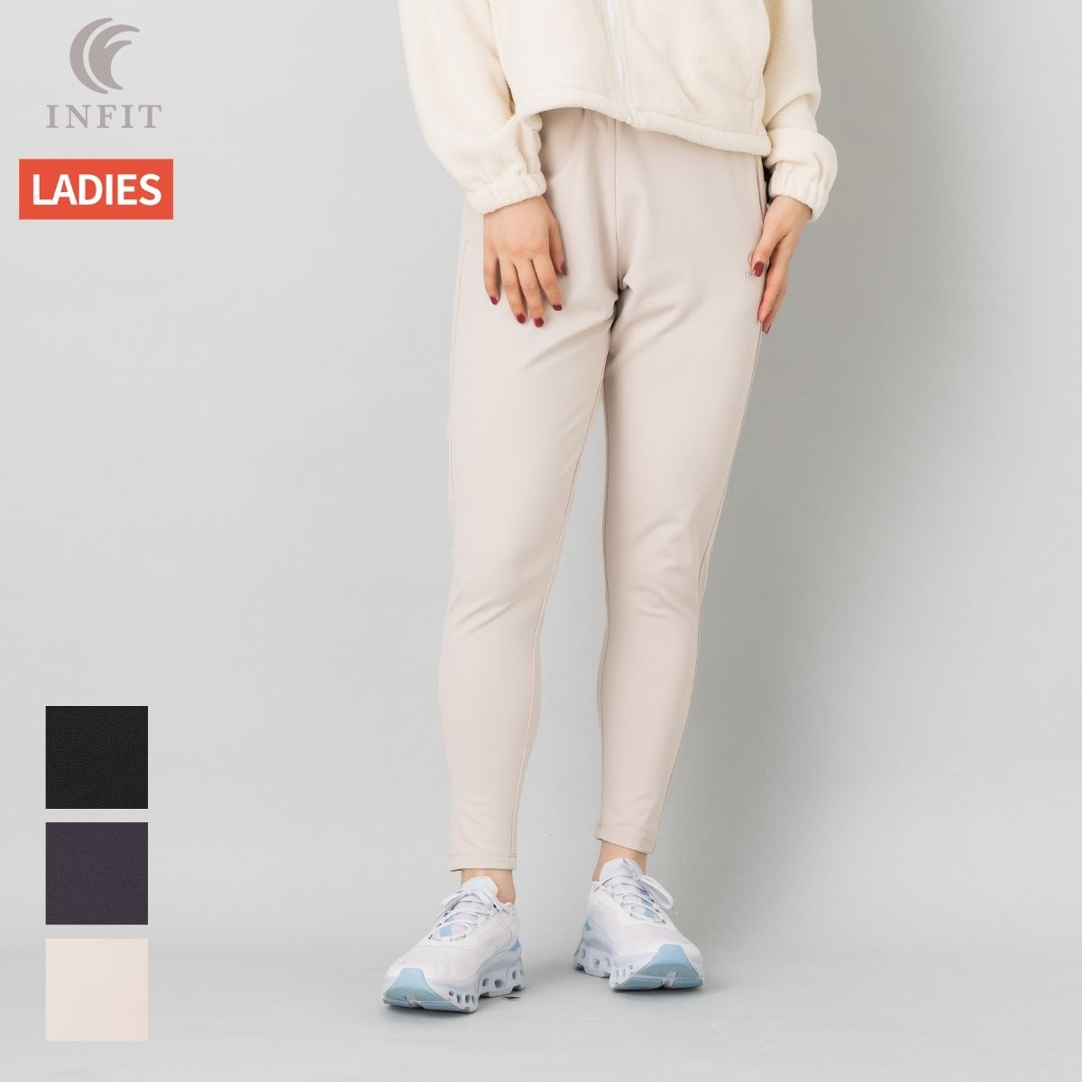 インフィット INFIT ロングパンツ レディース 秋 冬 パンツ 裏起毛 ブラック 黒 ホワイト 白 グレー スポーツ フィットネス パンツ トレーニング ランニング ジョギング 5FHL-2020