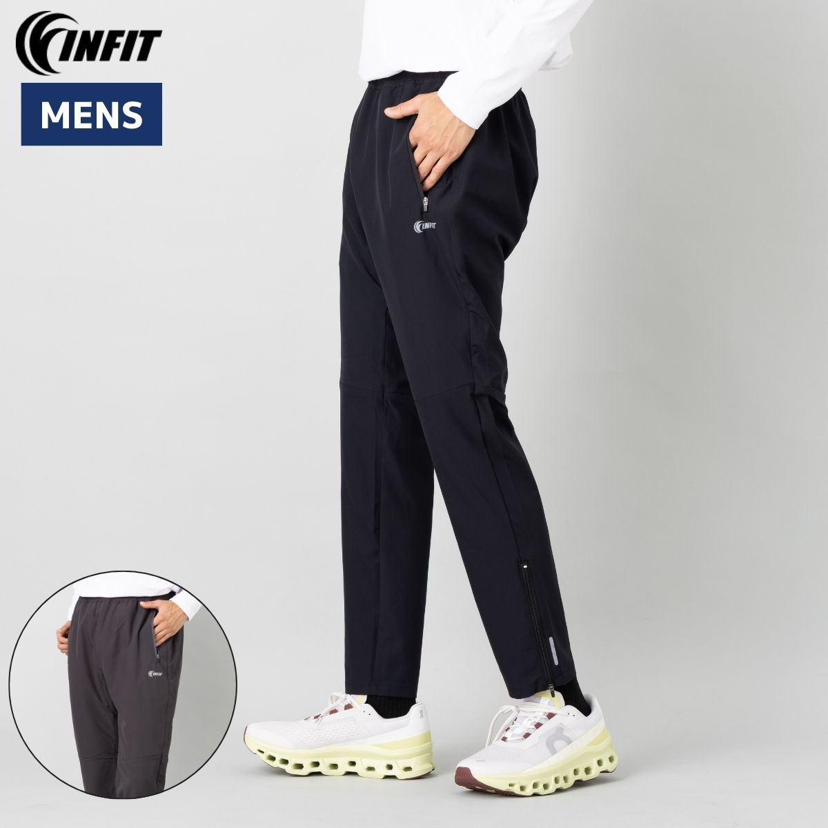 インフィット INFIT ライトウェイトテック ランニング 中綿ロングパンツ メンズ スポーツ トレーニング パンツ 撥水 保温 裾ファスナー 5FHM-1017