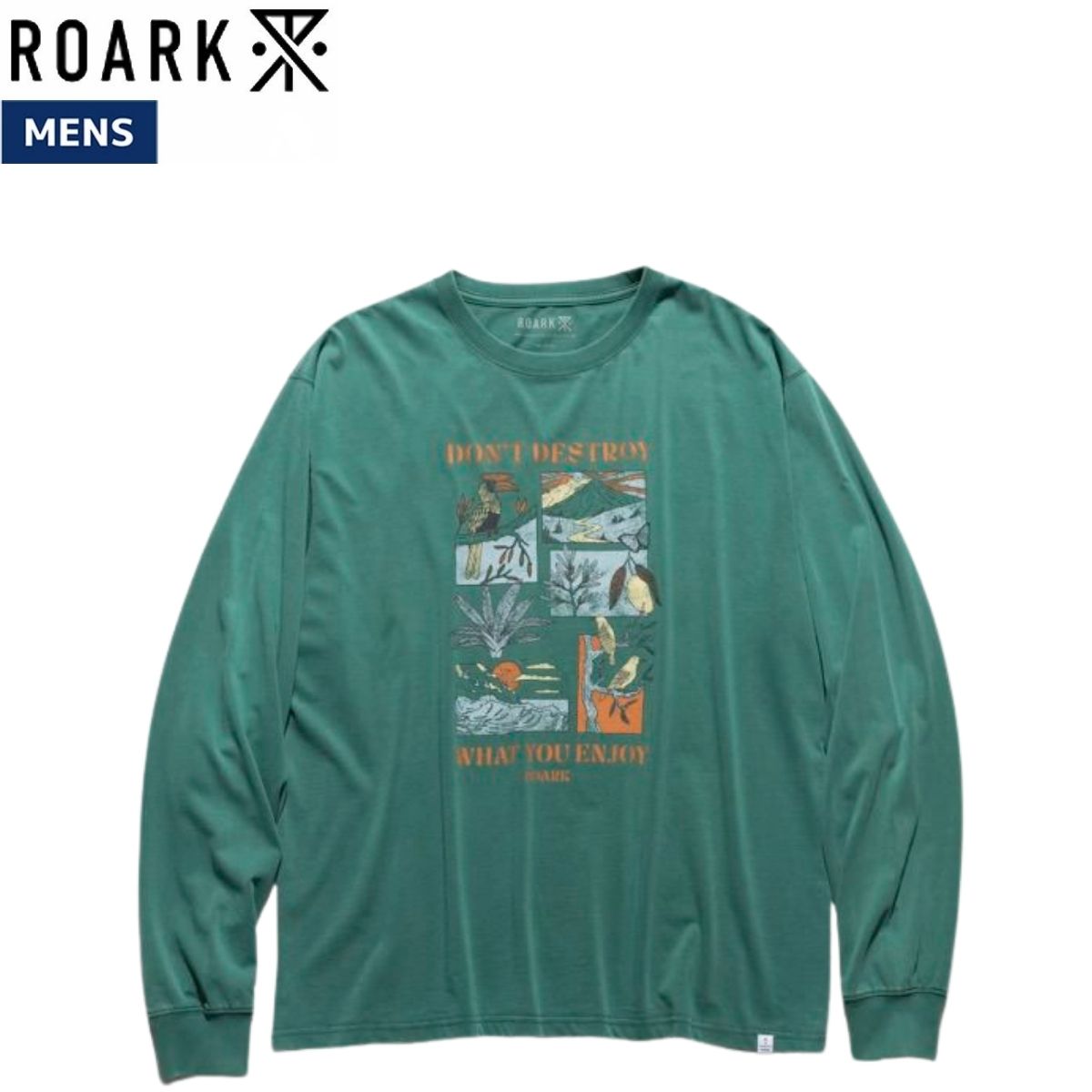 乐天商城 - ロアーク ROARK ENJOY WELL WORN L/S TEE エンジョイ ウェルウォーン ロンT メンズ カジュアル アウトドア長袖Tシャツ ロンT デイリー 着回し 抗菌防臭 RLTJ1203-HUN