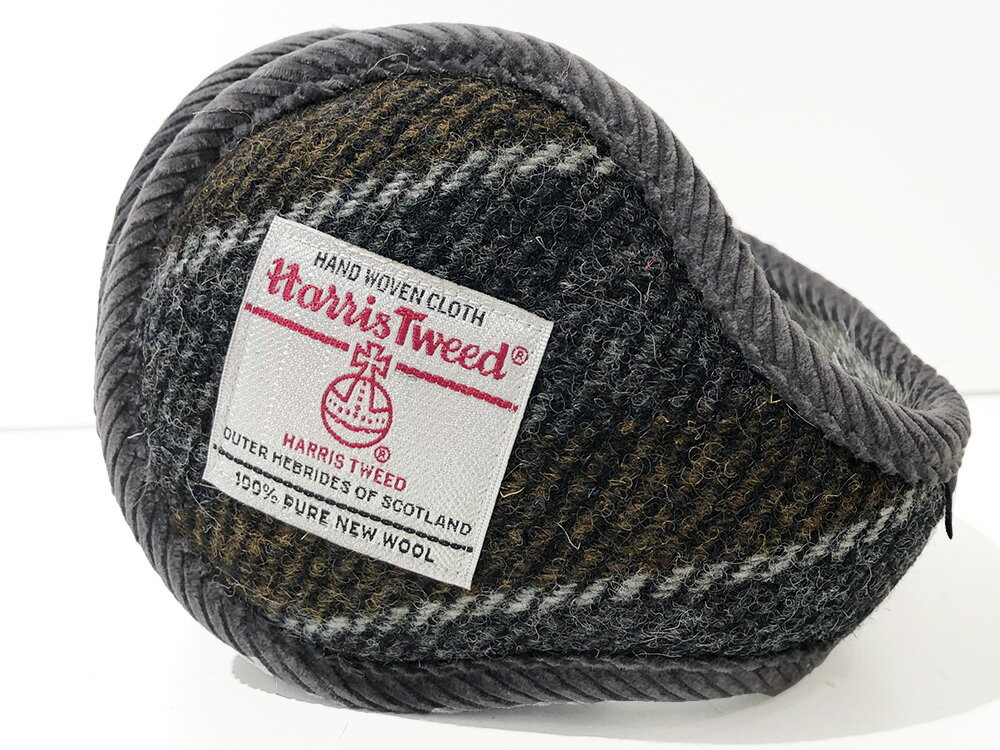 average Ear Muffler“HARRIS TWEED” STRIPE　ストライプ柄[アベレージ バックアーム イヤーウォーマー マフラー 耳あて ハリスツィード..