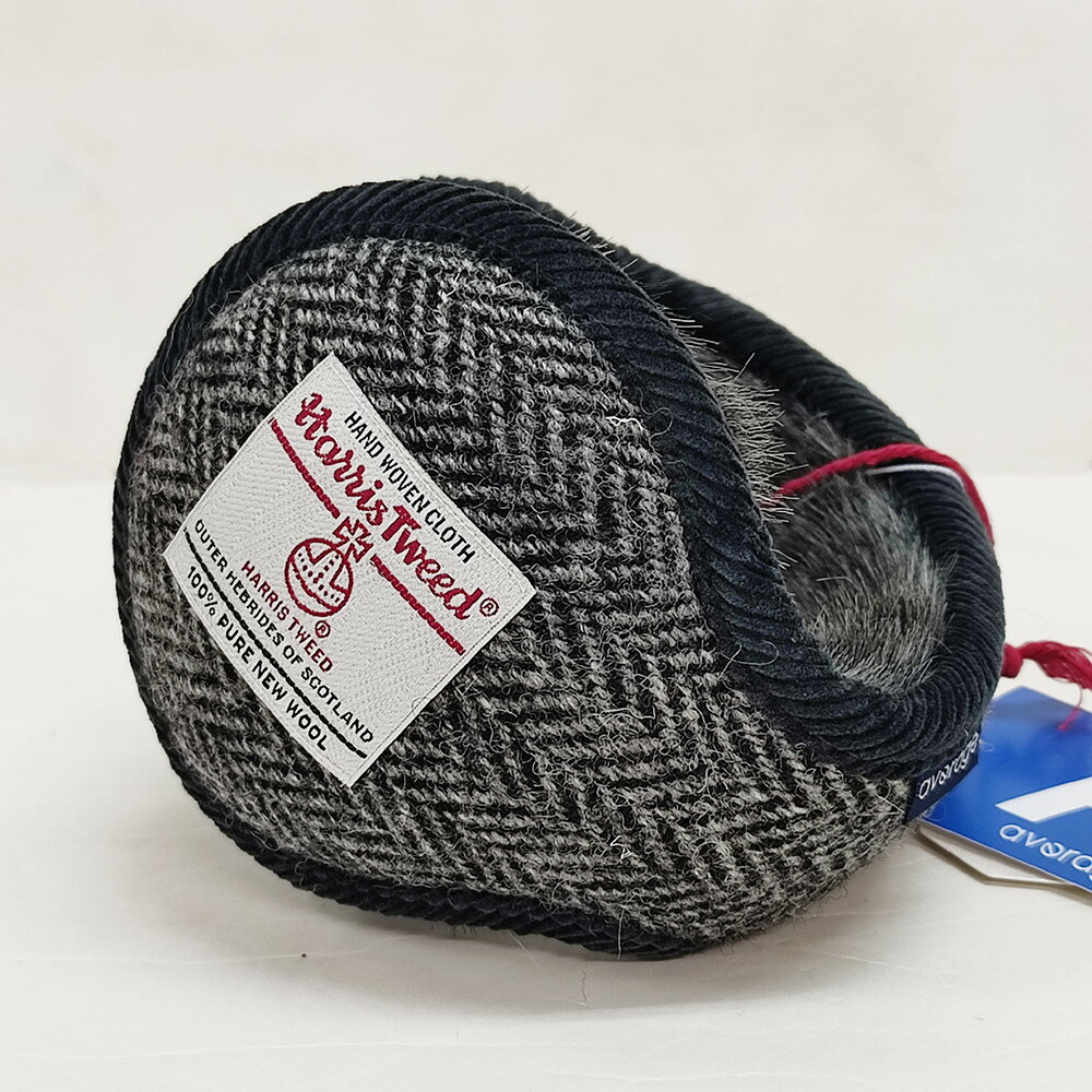 アベレージ　average ハリスツイードイヤーマフ　23ヘリンボーン“HARRIS TWEED” Ear Muffler[アベレージ バックアーム イヤーウォーマ..