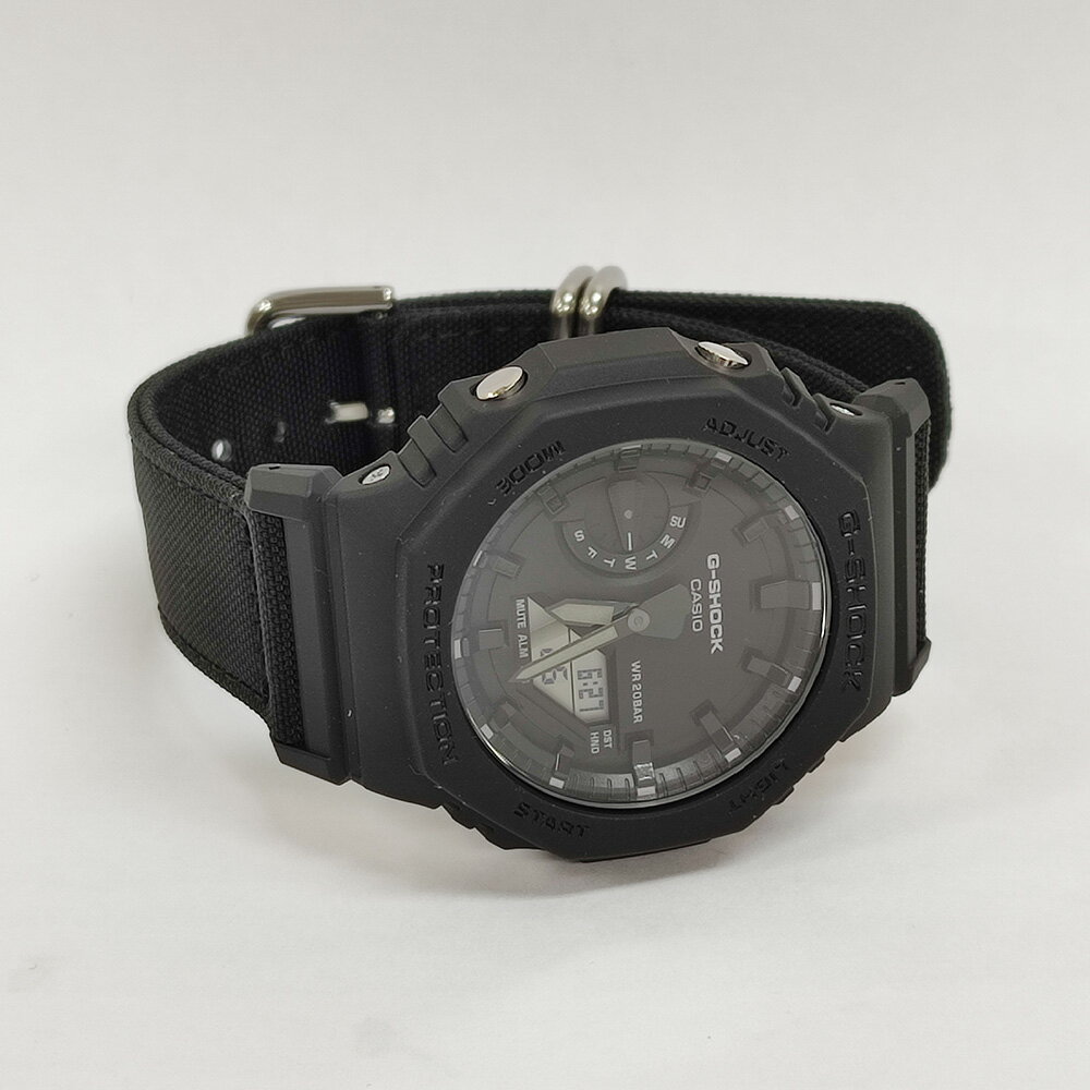 カシオ CASIO GA-2100BCE-1AJF マットブラックCORDURA® Eco Fabric クロスバンド カーボンコアケース オクタゴン