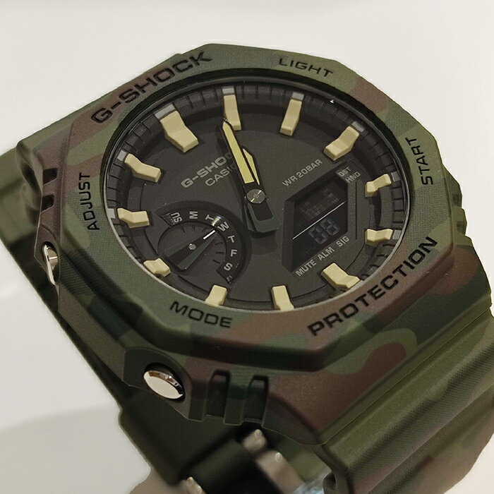 CASIO “G-SHOCK” MILITARYGAE-2100WE-3AJR 替えベゼル＆バンド付[　着せ替えカシオ Gショック カーボンコア ミリタリーカモ ]【父の日】 【ギフト】 【贈り物】 簡易ラッピング無料