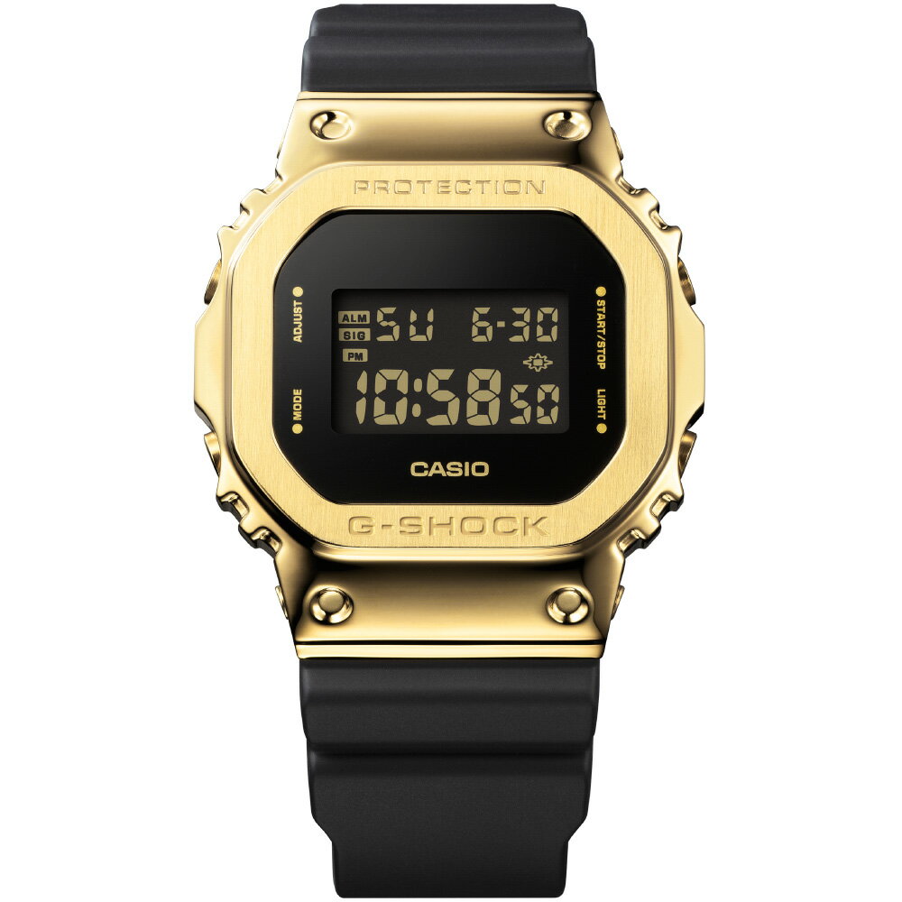 CASIO “G-SHOCK” GM-5600G-9JF　ゴールドメタル×BKラバーバンド[カシオ Gショック メタルフェイス]【父の日】 【ギフト】 【贈り物】 簡易ラッピング無料