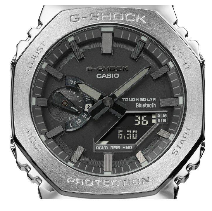 CASIO “G-SHOCK” GM-B2100D-1AJF シルバー ジーショック フルメタル Gショック メタル GSHOCK メンズ アナデジ [カシオ スクリューバック 反転液晶 タフソーラー 腕時計 Bluetooth 父の日 ]