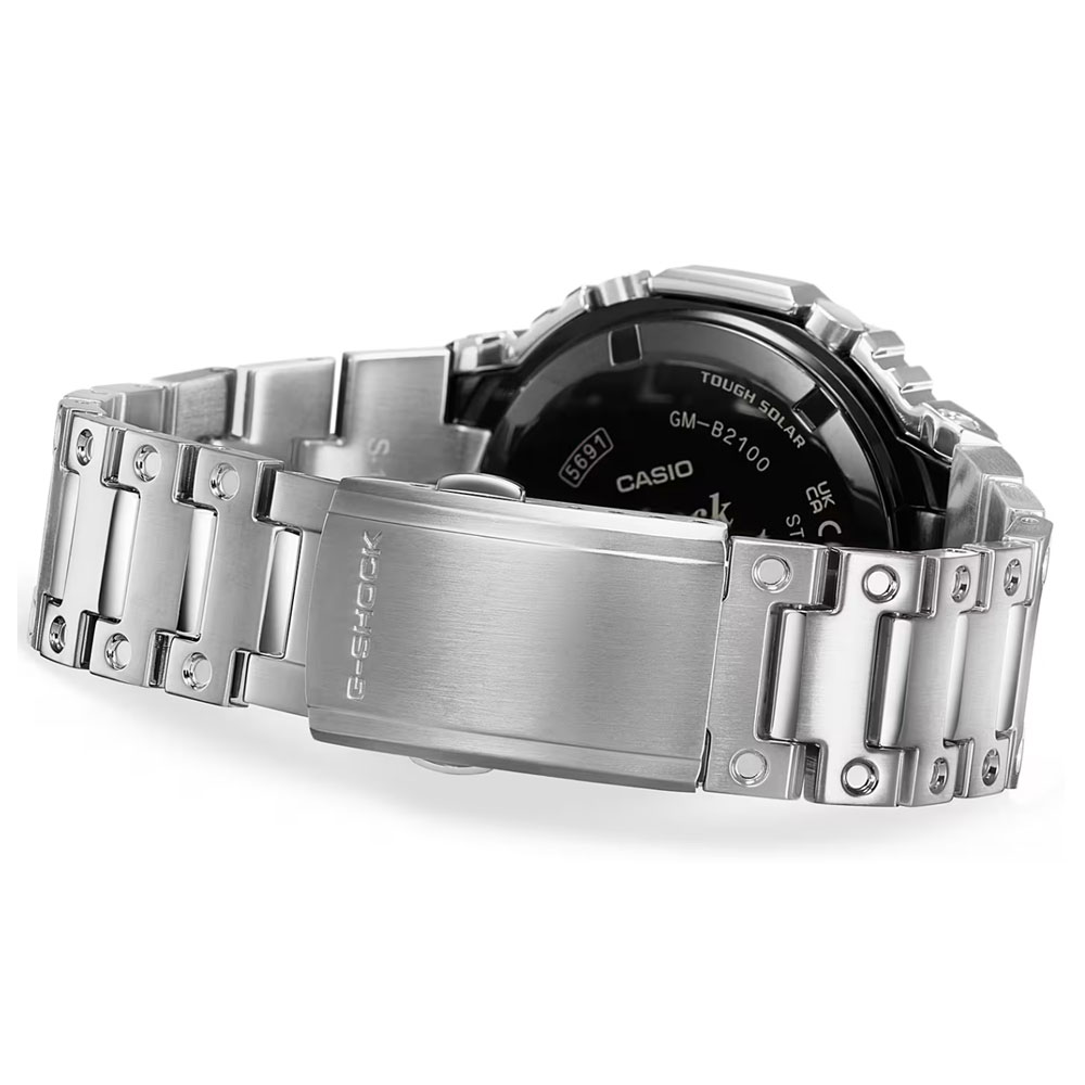 CASIO “G-SHOCK” カシオ GショックGM-B2100SD-1AJF アナデジタフソーラー フルメタル シルバー ブラック 腕時計 メンズ [カシオ スクリューバック 反転液晶 タフソーラー 腕時計 Bluetooth 父の日 ]