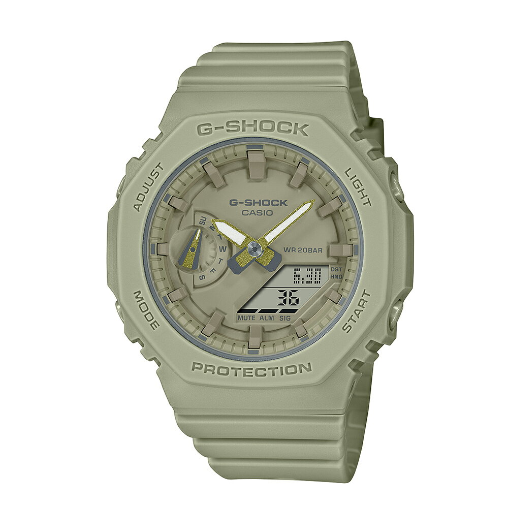 楽天PHOTOGENIQUECASIO “G-SHOCK MID SIZE”GMA-S2100BA-3AJF ライトカーキ[カシオ Gショック アナデジ　ミッドサイズ　カーボンコア　G-shock women ]【母の日】 【ギフト】 【贈り物】【自分にご褒美】 簡易ラッピング無料