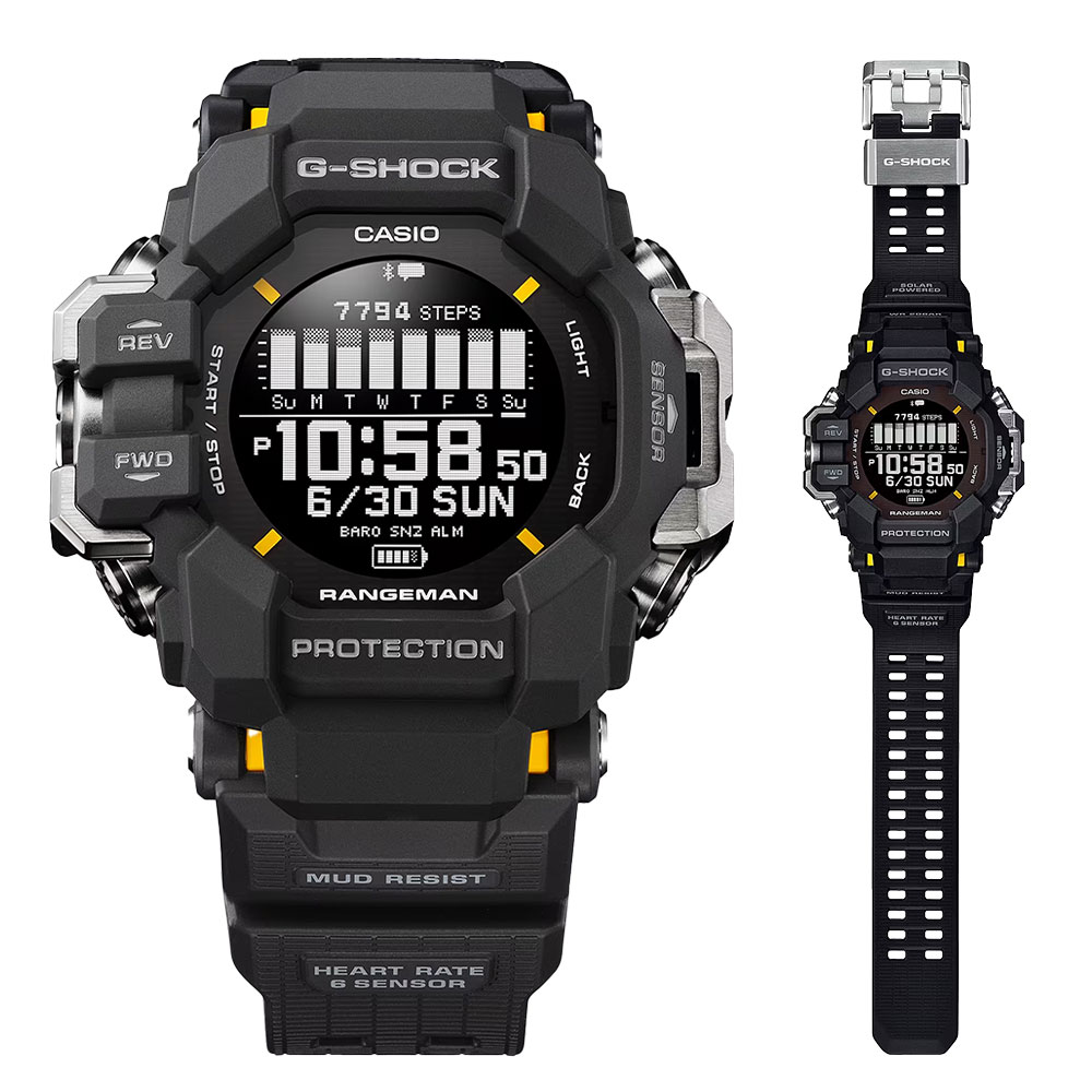 楽天PHOTOGENIQUEカシオ CASIO G-SHOCK RANGEMANGPR-H1000-1JR ”MASTER OF G - LAND”新しくなったレンジマン　バイオマスプラスチック素材　GPS電波受信機能