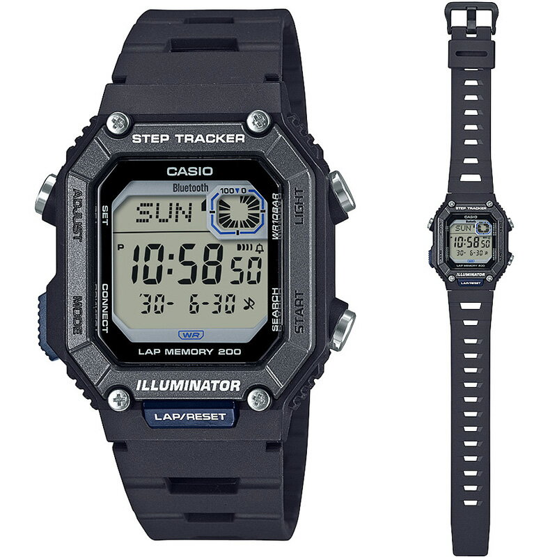 樂天商城 - CASIO Collection SPORTS WS-B1000-1AJF ブラックSTEP TRACKER LAP200 ステップトラッカーラップメモリー200！