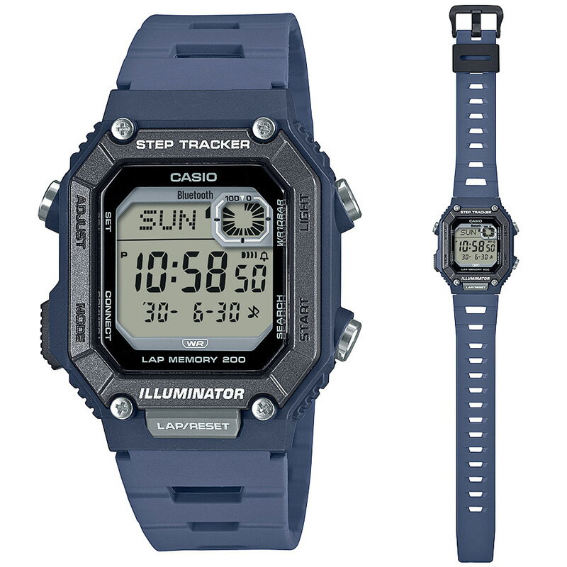 CASIO Collection SPORTS WS-B1000-2AJF ブルーSTEP TRACKER LAP200 ステップトラッカーラップメモリー200!