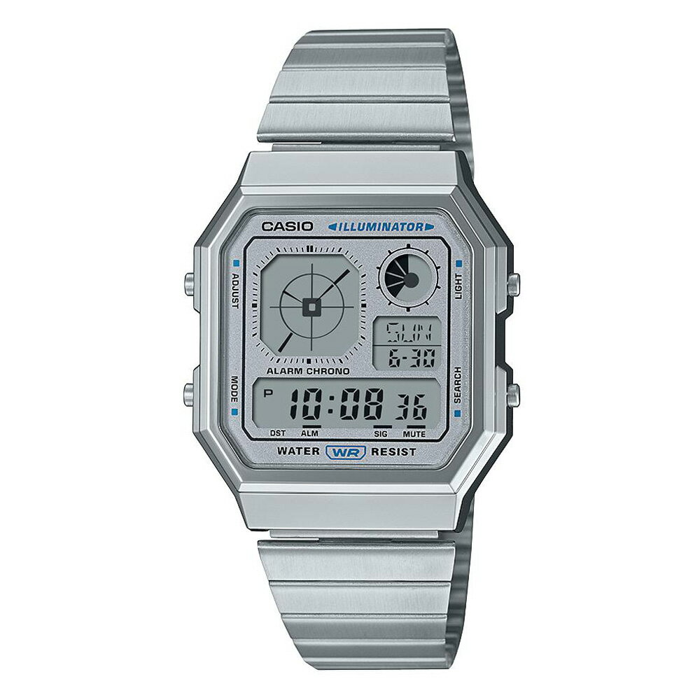 CASIO “CLASSIC” 国内正規品カシオ A130WE-7AJF シルバー/シルバー アナデジ カシオクラッシック　腕時計[ レトロウォッチ 贈り物 ラッピング無料 ]