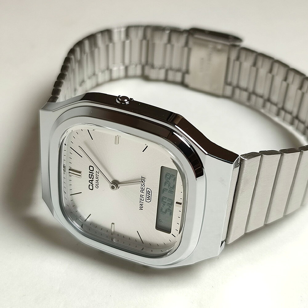 腕時計 カシオ クラシック CASIO CLASSIC アナデジ 腕時計 AQ-240E-7AJF シルバー