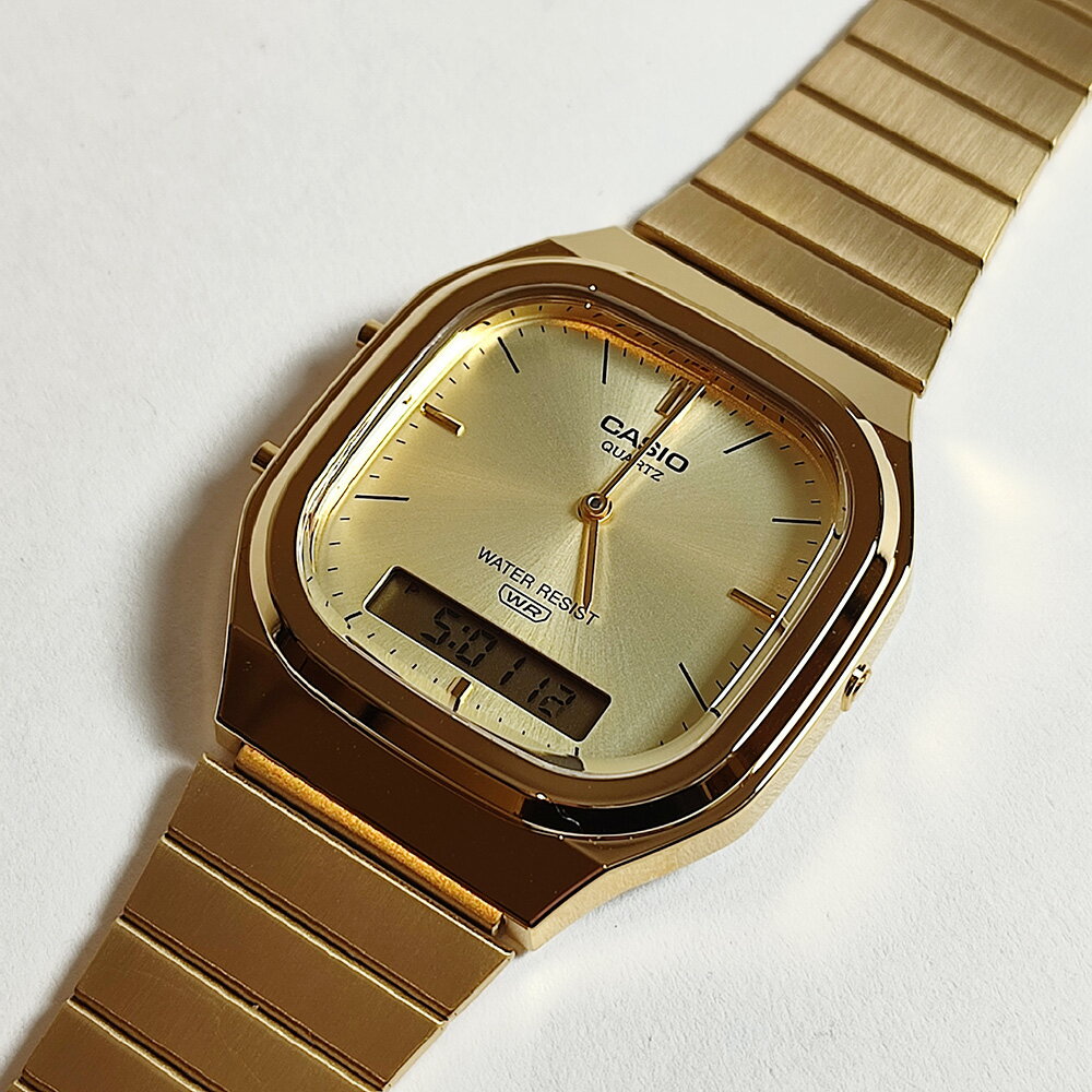 カシオ クラシック CASIO CLASSIC アナデジ 腕時計 AQ-240EG-9AJF ゴールド