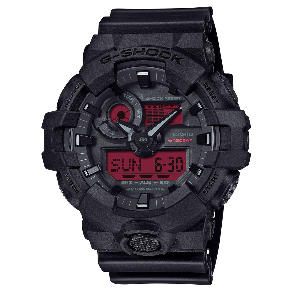 Rakuten - CASIO “G-SHOCK” GA-700BBR-1AJF BLK／RED[カシオ Gショック ブラックレッド　]【父の日】 【ギフト】 【贈り物】 簡易ラッピング無料