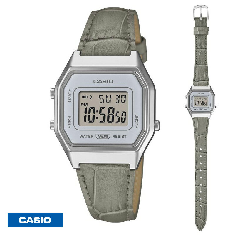 SEIKO - カシオ クラシック CASIO CLASSIC デジタル 腕時計 レディース LA680WEL-8A2JF 型押しレザーバンド グレー