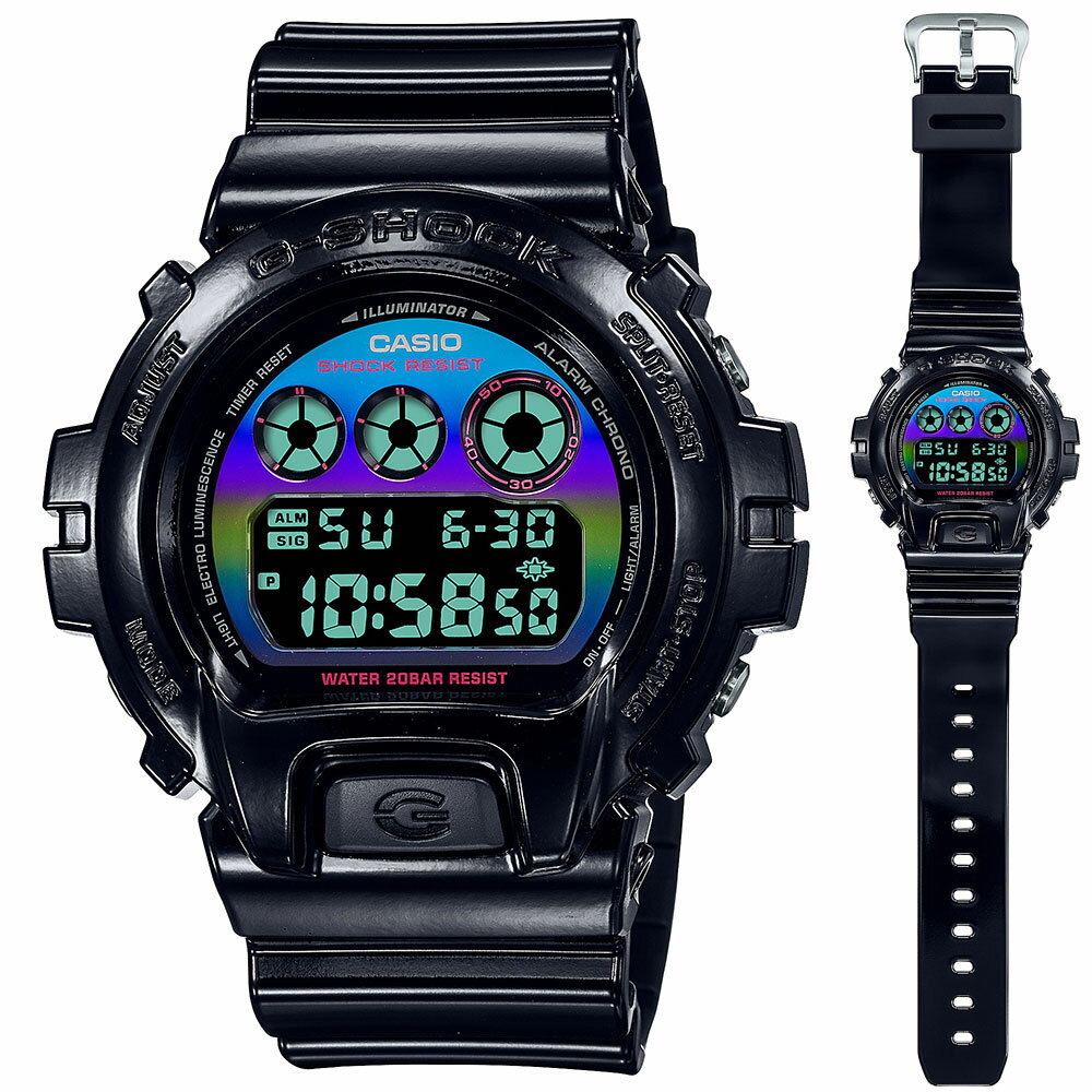 CASIO - CASIO “G-SHOCK” DW-6900RGB-1JF ヴァーチャルレインボーフェイス　光沢ブラック　ゲーマーズウォッチ E-スポーツ[カシオ Gショック　三つ目 ]キャンセル不可条件・クレジットカード決済のみ