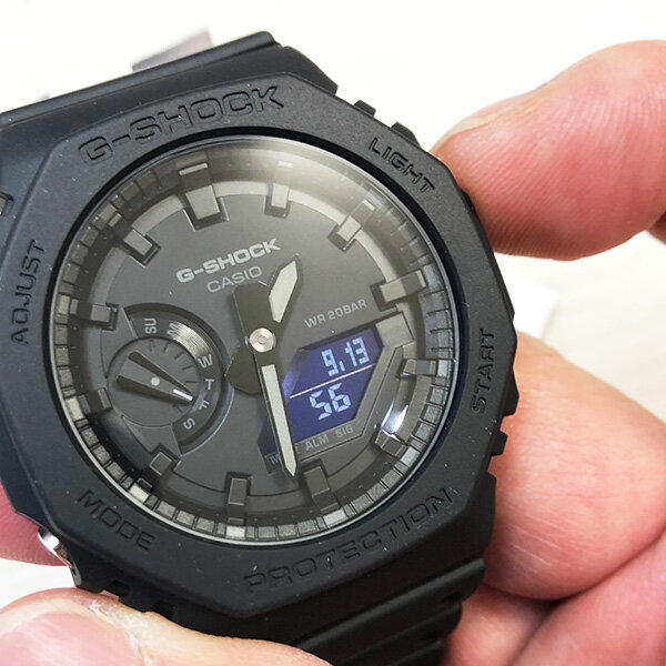 楽天PHOTOGENIQUECASIO “G-SHOCK” GA-2100-1A1JF　ALLブラック [カシオ Gショック カーボンコア　　オクタゴン ]【父の日】 【ギフト】 【贈り物】 簡易ラッピング無料