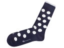 DEMOCRATIQUE SOCKS ORIGINALS DOTCOM“ダークネイビー/ホワイト” [ 紳士靴下 メンズソックス 靴下 メンズ ブランド おしゃれ 水玉 ソックス デモクラティック メンズクルーソックス 北欧 ドット ]【父の日】【ギフト】【贈り物】簡易ラッピング無料