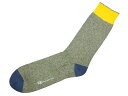 楽天PHOTOGENIQUEDEMOCRATIQUE SOCKS RELAX MELANGE CONTRAST“アーミー&サンド/ネイビー/イエロー” [デモクラティック メンズクルーソックス 靴下 北欧]【父の日】【ギフト】【贈り物】簡易ラッピング無料