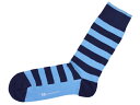 DEMOCRATIQUE SOCKS ORIGINALS STRIPER“ネイビー/ベイビーブルー” [デモクラティック メンズクルーソックス 靴下 北欧]【父の日】【ギフト】【贈り物】簡易ラッピング無料