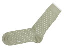 DEMOCRATIQUE SOCKS ORIGINALS POLKA DOT“サンド/ホワイト” [デモクラティック メンズクルーソックス 靴下 北欧 ドット ...