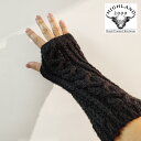 HIGHLAND 2000 Aran ALPACA混 Long-Open Finger Mittenロングミトン [ハイランド2000 アルパカ混オープンフィンガーミトン10cmロングバージョン 指なし手袋 グローブ]アルパカ51% ウール38% アクリル11%【メール便対応】