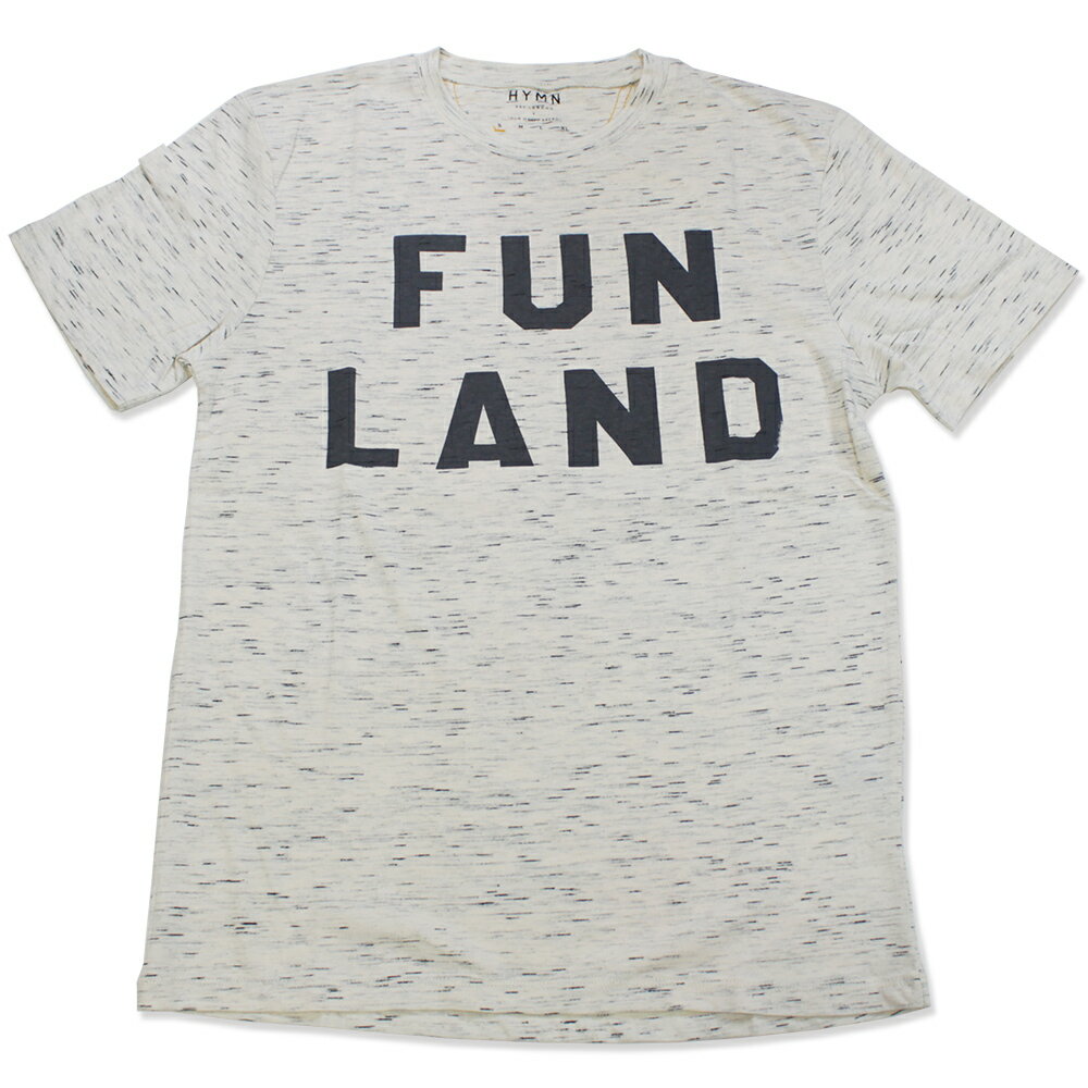 HYMN London “FUNLAND-OBAN” Cotton T-shirtsタイポグラフィプリント Tシャツ[ヒム　プリントT]