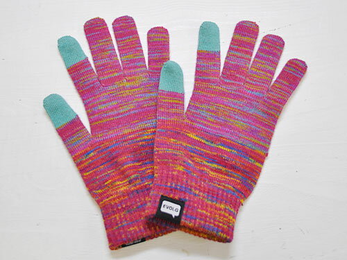 EVOLG by Lubic SHIMA ピンク [エヴォログ ニットグローブ スマートフォンなどタッチパネル対応手袋]【メール便対応】のサムネイル