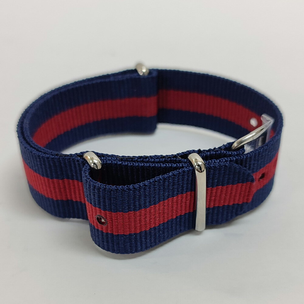 MWC NATO Strap NAVY/WINE カレッジストライプ[ミリタリーウォッチカンパニー ナイロンウェビングウォッチバンド 18mm/20mm メンズ腕時計ストラップベルト ]【メール便対応】