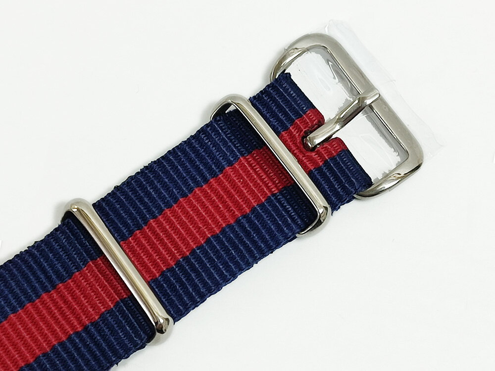 MWC NATO Strap NAVY/WINE カレッジストライプ[ミリタリーウォッチカンパニー ナイロンウェビングウォッチバンド 18mm/20mm メンズ腕時計ストラップベルト ]【メール便対応】