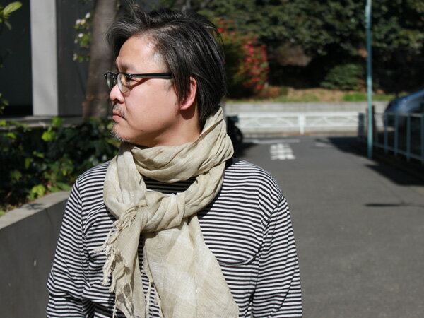 �ڥ᡼��������̵����PISU Stripe/Solid Linen Scarf ���꡼�� [�ԥ� ��ͥ󥹥����� ��100%���ܡ�����]