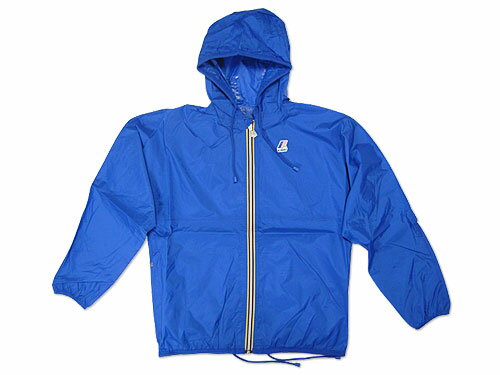 K-WAY CLAUDETTE windbreaker ロイヤルブルー [ケーウェイ/カーウェイ ウィンドブレーカー ナイロンジップフードジャケット]