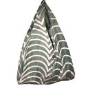 WOOD 039 D GREEN WAVES Reusable Foldable Shopping Bag「レジ袋要りません。から始めてみませんか？」地球にちょっとだけ優しいこと。 ウッド ポリエステル イタリア 折り畳み エコバッグ マイバッグ オシャレ お洒落