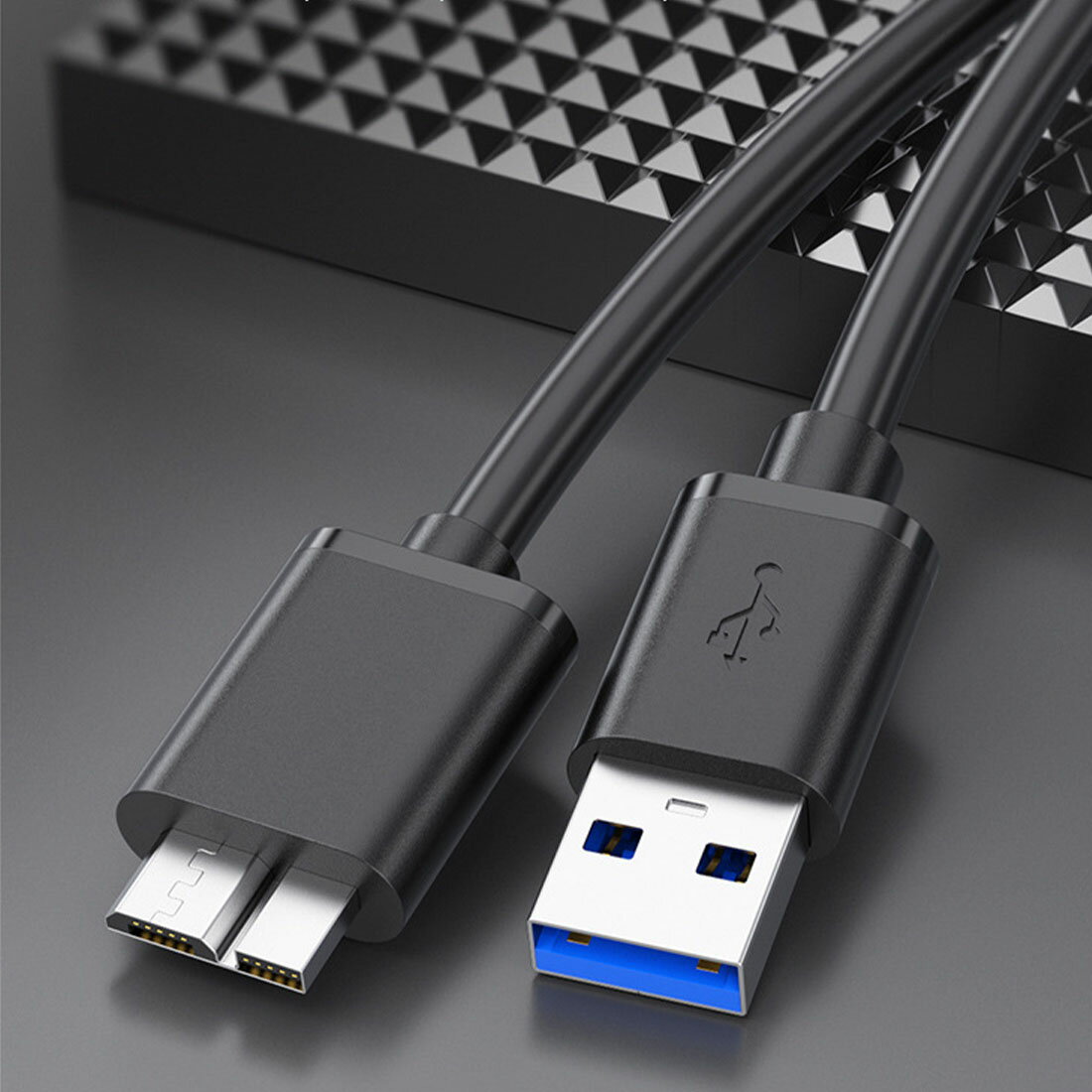 0.3m USB3.0 MicroB3.0 USB�����֥� ������a���� - �ޥ�����������b3.0���� û�� �����֥� ���դ�HDD SSD BD�ɥ饤�� ����� �ǥ����� ��®ž�� �֥롼�쥤 micro USB3.1 USB3.2 5Gbps ����̵��