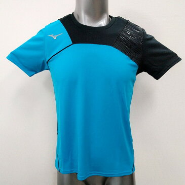 【アウトレット】M,Lサイズのみ ミズノ 半袖 Tシャツ スポーツシャツ 32MA611524 ディーバブルー スポーツウェア トレーニングウェア 夏用 メンズ ユニセックス ウォーミングアップ ジョギング ランニング 青