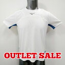 【アウトレット】Lサイズのみ ミズノ 半袖 ドライサイエンス Tシャツ スポーツシャツ 32MA611201 ホワイト スポーツウェア トレーニングウェア 夏用 メンズ ユニセックス ウォーミングアップ ジョギング ランニング 白