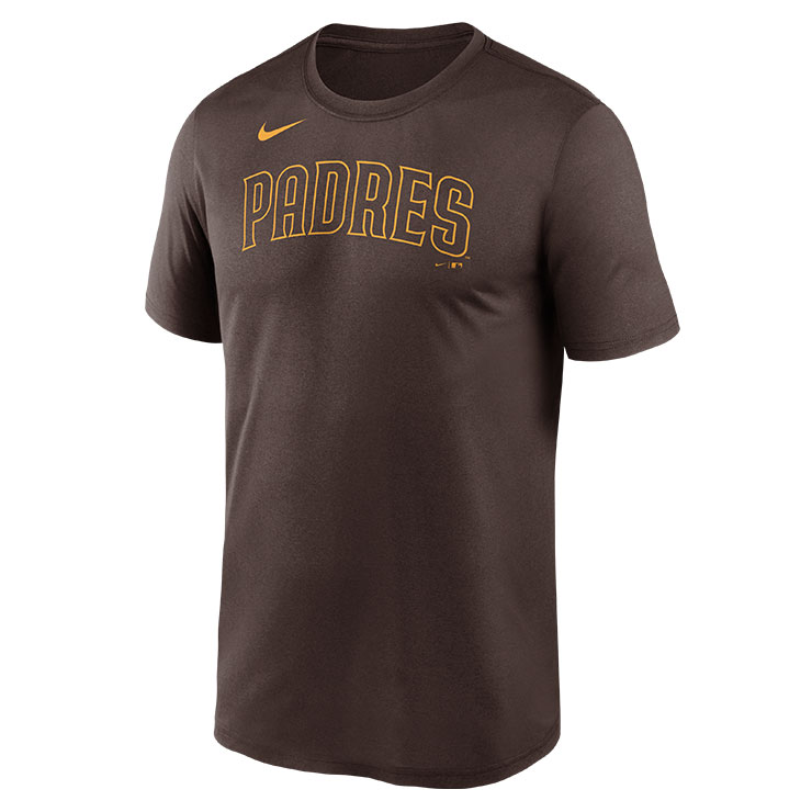 ナイキ サンディエゴ・パドレス 半袖 Tシャツ San Diego Padres Nike Brown New Legend Wordmark T-Shirt メンズ NKGK-20Q-PYP-GDY スポーツウェア トレーニングウェア ランニング ジョギング ジム MLB メジャーリーグ 公式アイテム nike
