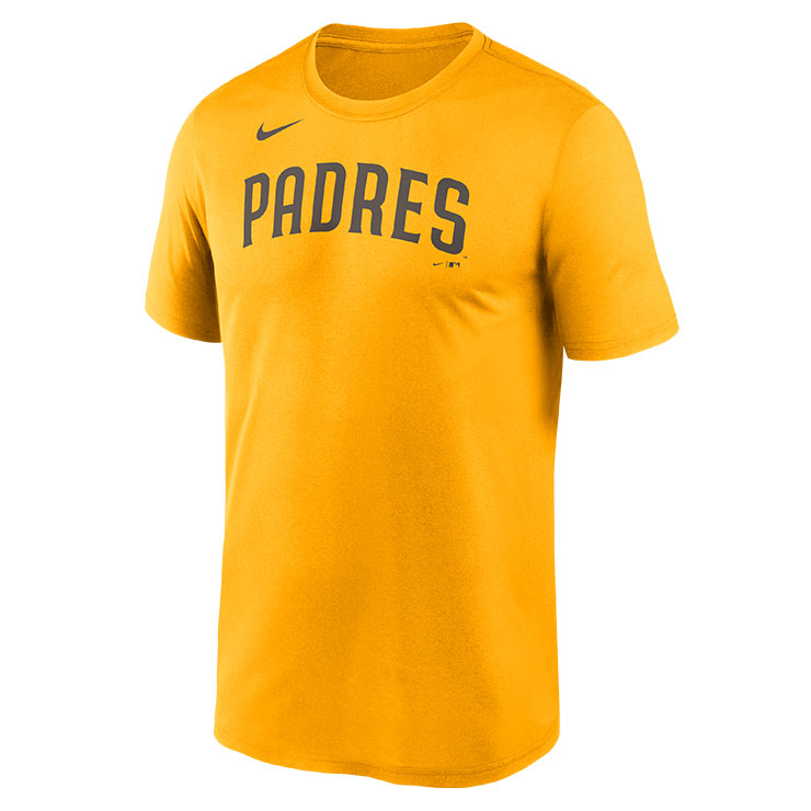ナイキ サンディエゴ・パドレス 半袖 Tシャツ San Diego Padres Nike Gold New Legend Wordmark T-Shirt メンズ NKGK-79Q-PYP-GDY スポーツウェア トレーニングウェア ランニング ジョギング ジム MLB メジャーリーグ 公式アイテム nike