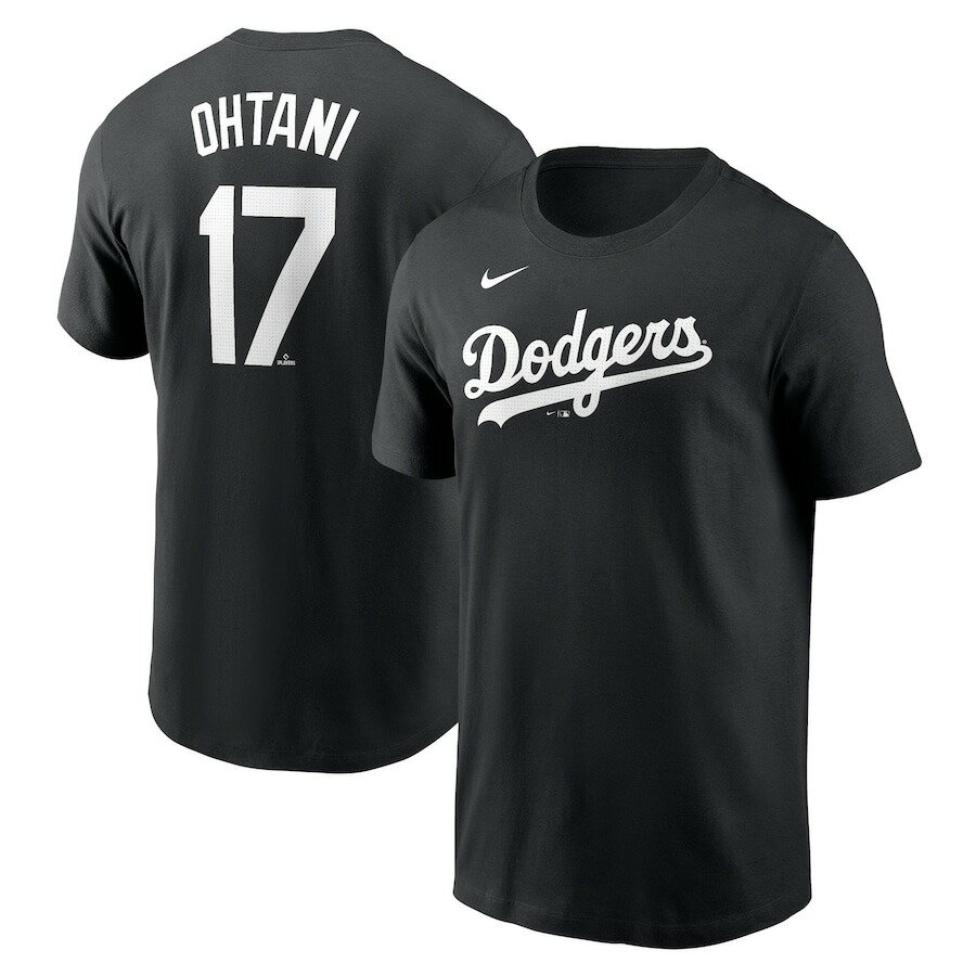 【在庫あり】ナイキ 大谷翔平 ドジャース 半袖 Tシャツ 並行輸入品 Los Angeles Dodgers Shohei Ohtani Nike Black 2024 Fuse Name & Number T-Shirt メンズ 大谷選手 大谷 グッズ ファングッズ 直輸入 アメリカ輸入 ロサンゼルス・ドジャース MLB メジャーリーグ あす楽 1