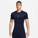 ナイキ アウトドア インナー メンズ ナイキ プロ DRI-FIT インナーシャツ アンダーシャツ 丸首 半袖 タイト ブラック FB7933-451 ショートスリーブ トップス クルーネック アンダーウェア インナーウェア フィットネスウェア スポーツウェア トレーニングウェア ランニング ジム NIKE