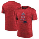 ナイキ ロサンゼルス・エンゼルス 半袖 Tシャツ ラージロゴ ベロシティ Los Angeles Angels Nike Navy Large Logo Vel...