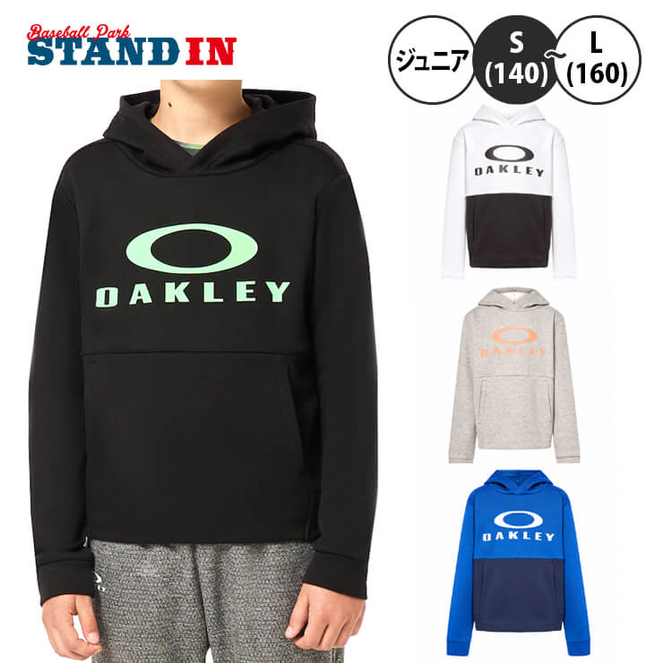 オークリー ジュニア用 プルオーバー フリース パーカー 長袖 秋物 冬物 子供服 Enhance Enhance Warm Fleece Hoodie Ytr 6.0 FOA405768 男の子 女の子 こども キッズ Jr 子供 子ども スポーツウェア カジュアル 普段着 フーディー スポカジ 秋用 冬用 oakley